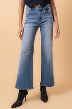 Women's High Rise Relaxed Wide Leg Jeans – Stretch Denim, Medium Wash - The Elevated Hippie