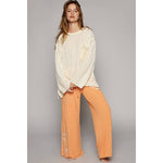 Women's Long Sleeve Knit Top – Round Neck, Front Pocket, Relaxed Fit - The Elevated Hippie