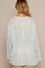 Women's Long Sleeve Knit Top – Round Neck, Front Pocket, Relaxed Fit - The Elevated Hippie