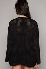 Women's Long Sleeve Knit Top – Round Neck, Front Pocket, Relaxed Fit - The Elevated Hippie