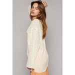 Women's Long Sleeve Knit Top – Round Neck, Front Pocket, Relaxed Fit - The Elevated Hippie