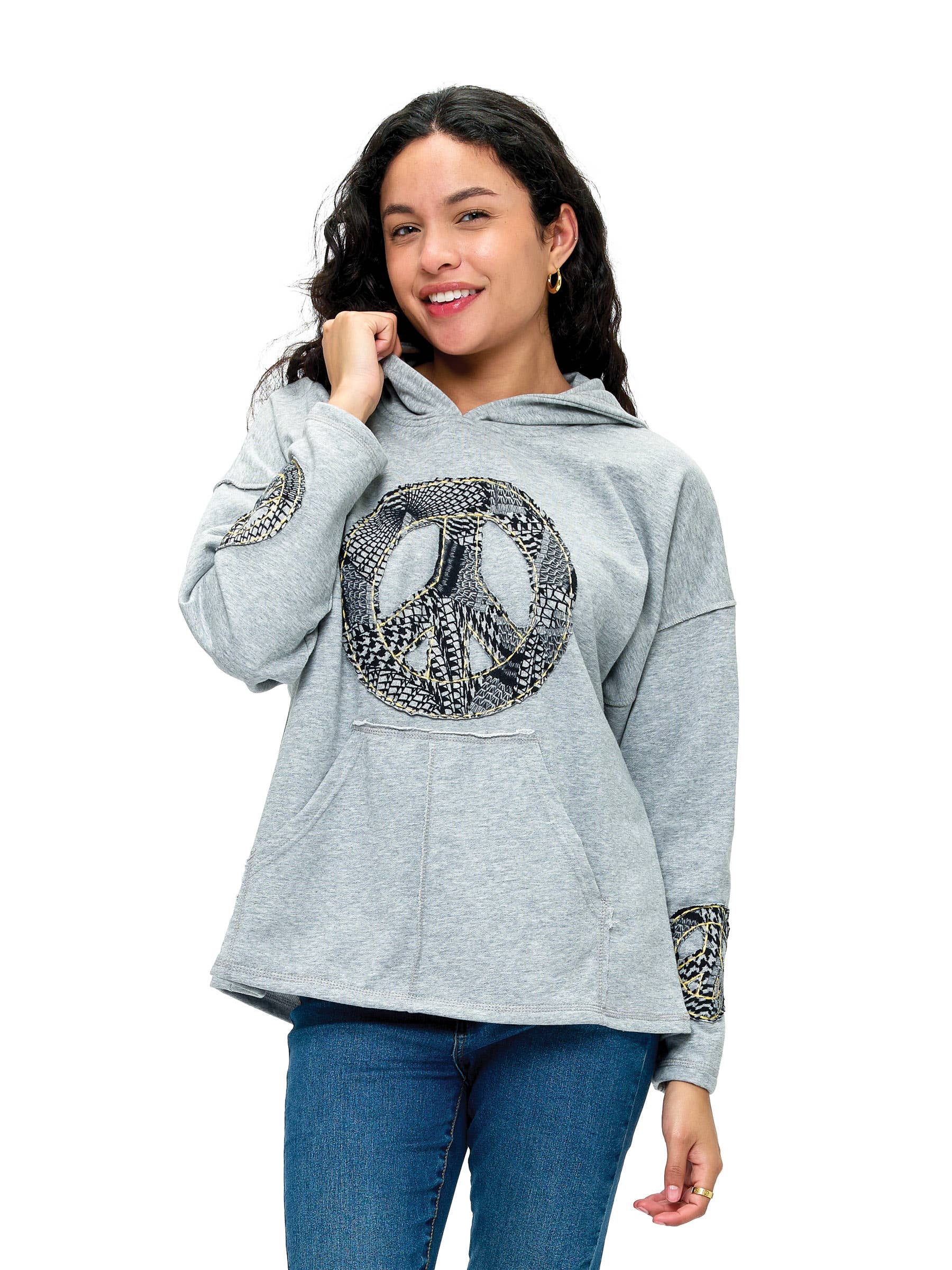 Hoodie Peace Sign Patch Handstitched (Reg. Price $19) - The Elevated Hippie