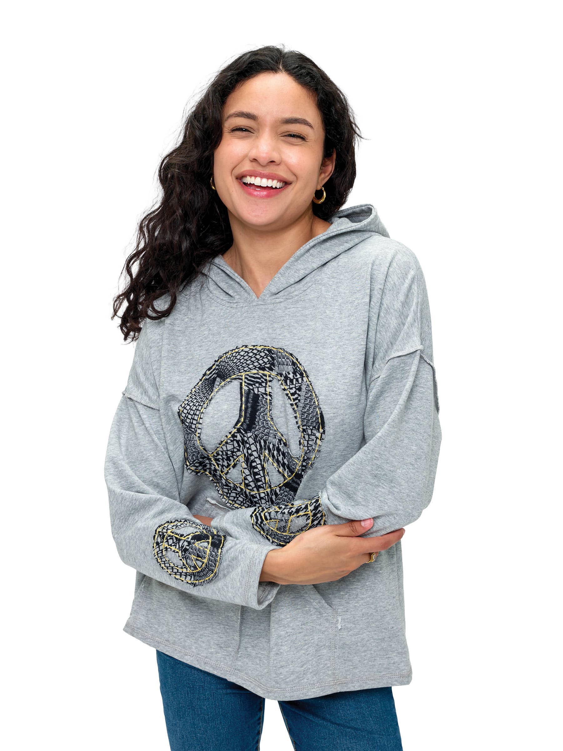 Hoodie Peace Sign Patch Handstitched (Reg. Price $19) - The Elevated Hippie