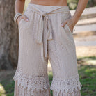 Desert Dream Cloud Pant Tiered Lace & Net Trims - The Elevated Hippie
