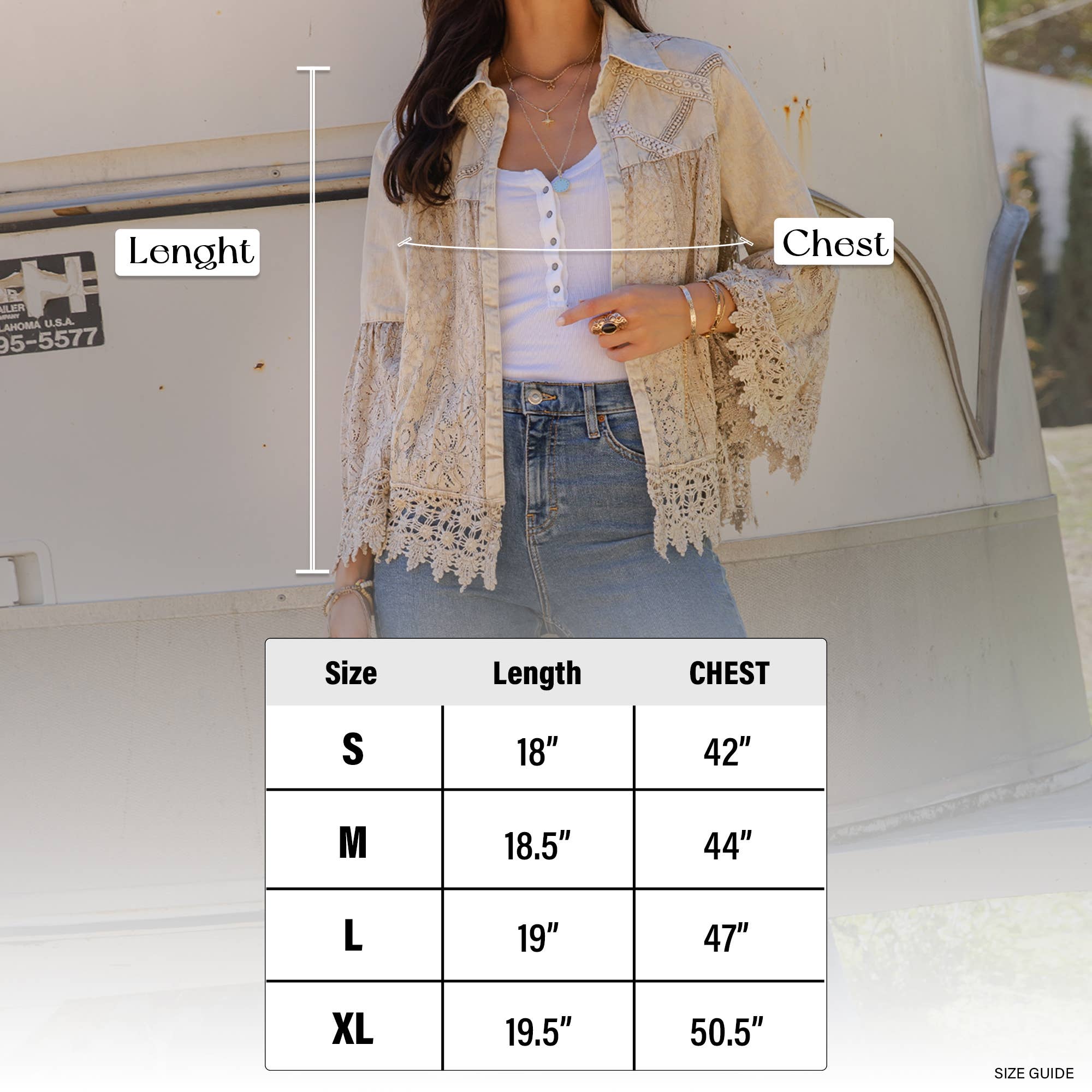 Intricate Crochet Lace Bell Sleeve Western Jacket Shrug - The Elevated Hippie