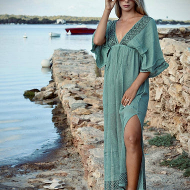 Yute Ibiza Bohemian Butterfly-Sleeve Dress - The Elevated Hippie