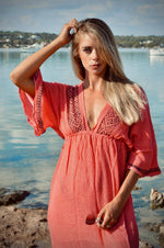 Yute Ibiza Bohemian Butterfly-Sleeve Dress - The Elevated Hippie