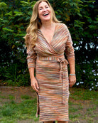Cotton Knit V-Neck Dress - The Elevated Hippie