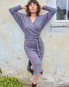 Cotton Knit V-Neck Dress - The Elevated Hippie